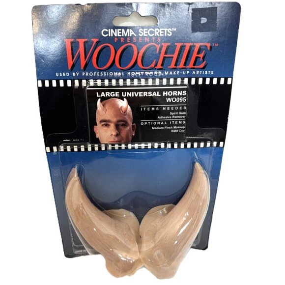 Cinema Secrets Woochie Large Universal Devil Horns Latex Appliance NWT NOS - Picture 2 of 13
